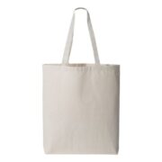 Q-Tees Q4400 11L Canvas Tote with Contrast-Color Handles - Image 3