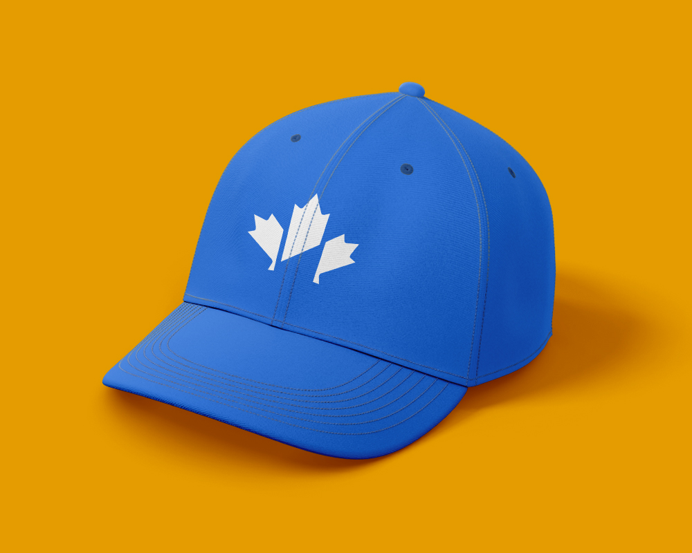 Custom branded headwear including baseball caps